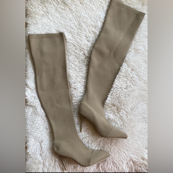 New Over-the-knee knitted stiletto boots, size EU 42 - Picture 3 of 12